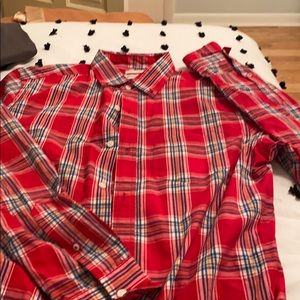 Cotton plaid shirt, long sleeve